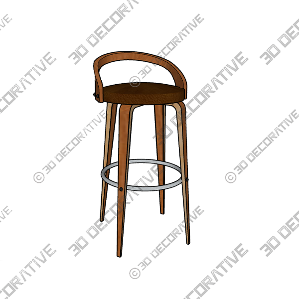 Armen Living Sonia Barstool 3D DECORATIVE