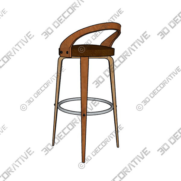 Armen Living Sonia Barstool 3D DECORATIVE