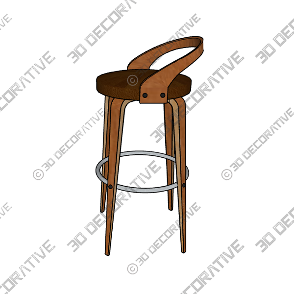 Armen Living Sonia Barstool 3D DECORATIVE